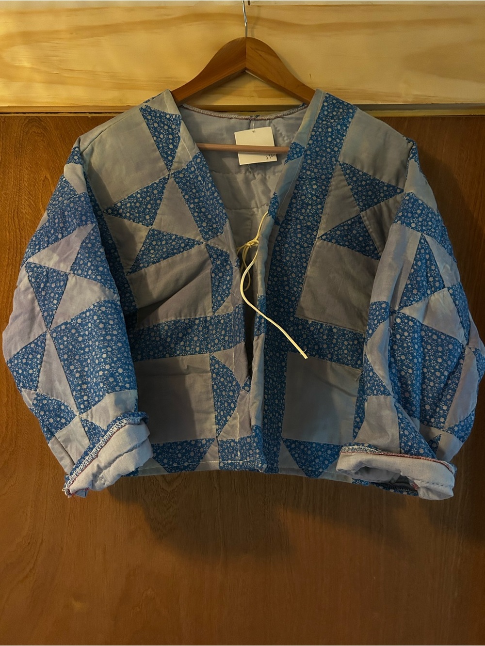 Blue Patchwork Quilted Jacket - Women